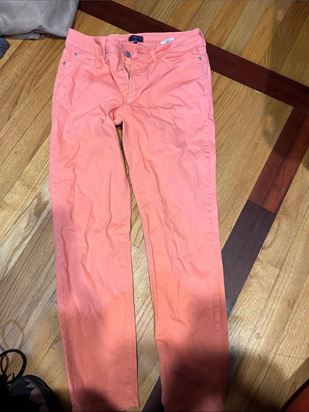 Coral slim straight pants